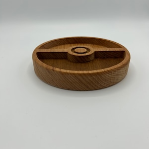 Beech Wood Pokeball Snack Plate Perfect for Pokemon Fans Kick Pokemon Ball image 5