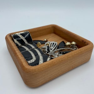 Jewelry bowl key bowl wooden bowl ring bowl made of solid beech wood