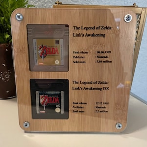 Nintendo Gameboy Classic l Display l ZELDA - 2 Games - Frame - Houder