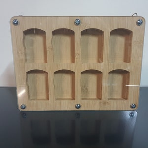 Zippo Feuerzeug Halter Sammler Rahmen Setzkasten für 8 Zippos mit Plexiglas Schutz