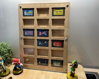 Nintendo Gameboy Advance - Soporte de pared - Marco 18 juegos - Plexiglás - Colección Display