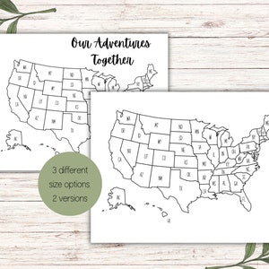 Mapa dos Estados Unidos, Mapa para colorir dos Estados Unidos, Iniciais de estado, Download instantâneo, Mapa para impressão, Mapa de vendas, Mapa de viagens dos EUA, Mapa de metas