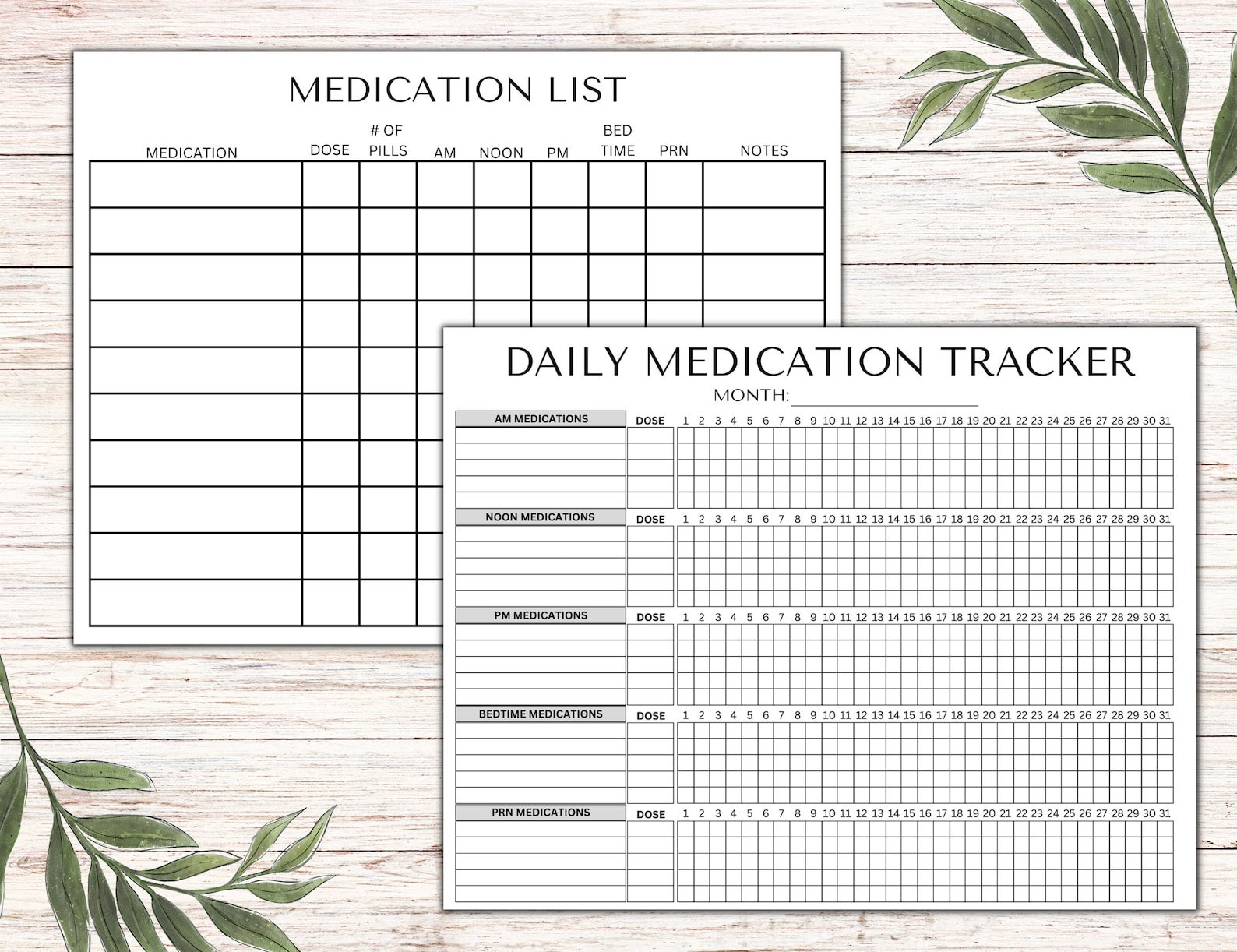 Daily Medication Tracker, Medication Log, Daily Medication Sheet ...