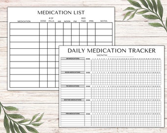 毎日の服薬トラッカー：印刷可能な服薬記録（Canvaで編集可能）