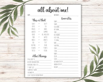 「私について」アンケート：スタッフと教師への感謝の気持ち（印刷可能）（PDF）