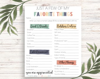 お気に入りアンケート（印刷可能）：教師への感謝アンケート（PDF）