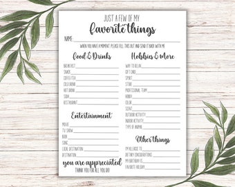 お気に入りアンケート（印刷可能）：教師とスタッフへの感謝（PDF）