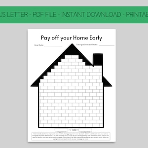 Pay Off House Early Tracker: Mortgage Savings Printable (Instant Download)