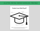 Student Loan Debt Payoff Tracker: Printable Coloring Sheet (PDF)