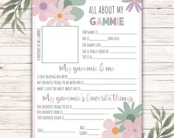 私のおばあちゃんについてすべて印刷可能、おばあちゃんについてすべて、おばあちゃんへの贈り物、母の日ギフト、母の日、即時ダウンロード、印刷可能