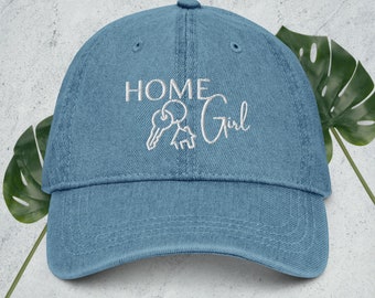LOKIDVE Distressed Denim Baseball Cap - 'Everything I Touch Turns To Sold' Realtor Hat, Adjustable Dad Hat