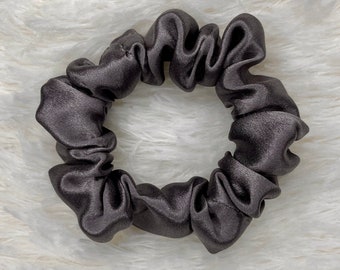 Little/small silk hair band made of pure mulberry silk silver/gray, gift, must-have hair care essential, gift idea, hair growth