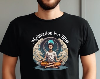 Meditation ist ein Glückseligkeits-Shirt, cooles Meditations-Shirt, Anime-Liebhaber-Shirt, Geschenk-Shirt für Anime-Meditations-Liebhaber, entspannendes Hemd, atmen-Hemd