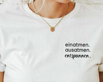 Einatmen Ausatmen Shirt, Inhale Exhale Shirt, Cooles Breathe Shirt, Ausatmen Yoga Geschenk Shirt, Meditation Shirt, Entspannungs Shirt, Yoga Bio Frauen