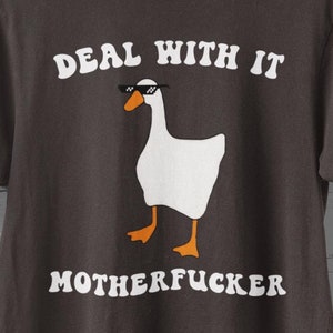 Funny Goose Shirt, silly goose shirt, sarcastic animal shirt, Funny Farm Animal Top, goose funny shirt, funny duck y2k shirt, goose meme tee