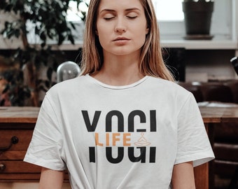 Yogi Life Shirt, Yoga Liebhaber Grafik Shirt, Breathe Meditation Shirt, Geschenk Shirt, Yoga Bio T-Shirt, entspannendes Shirt, Zen Shirt, Paar Yoga Shirt