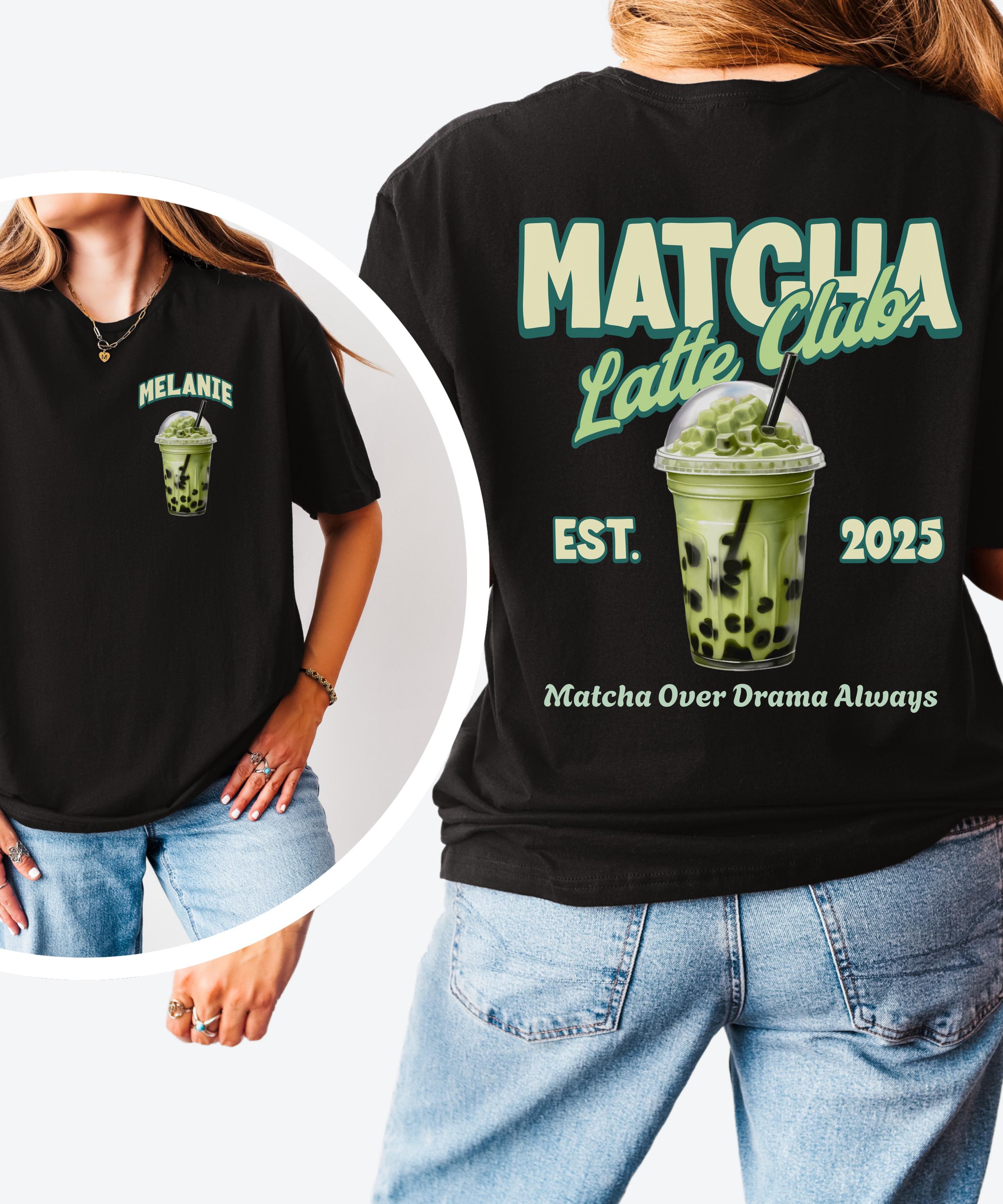 未開封 藤井風 Tシャツ Matcha XL 抹茶　まっちゃ Custom Matcha Latte Club Shirt: Personalized Name & Year Tee - Etsy