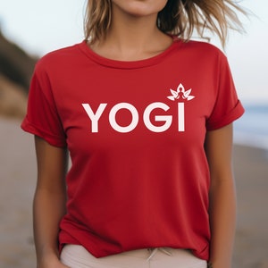 Yogi Shirt, Yoga Shirt, Yoga Lover Shirt, Cute Yoga Shirt, Gift Shirt, Yoga Instructor Gift, Namaste Shirt, Yoga Teacher & Meditation Shirt Red