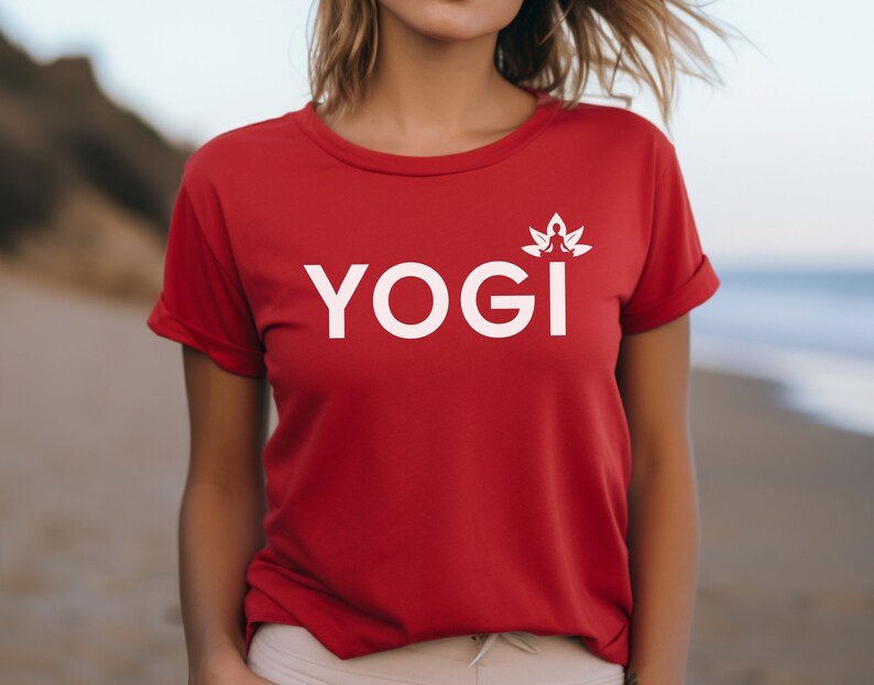 Yogi Shirt, Yoga Shirt, Yoga Lover Shirt, Cute Yoga Shirt, Gift Shirt, Yoga Instructor Gift, Namaste Shirt, Yoga Teacher & Meditation Shirt Red