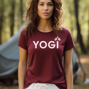Yogi Shirt, Yoga Shirt, Yoga Lover Shirt, Cute Yoga Shirt, Gift Shirt, Yoga Instructor Gift, Namaste Shirt, Yoga Teacher & Meditation Shirt Maroon