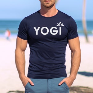 Yogi Shirt, Yoga Shirt, Yoga Lover Shirt, Cute Yoga Shirt, Gift Shirt, Yoga Instructor Gift, Namaste Shirt, Yoga Teacher & Meditation Shirt Navy