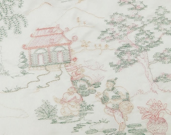 Tencel Embroidered Fabric, Chinese Style Soft Fabricl for Dresses, Blouses, and DIY Crafts