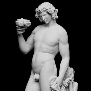HANDPAINTED Bacchus - RESIN REPLICA - holding a cup