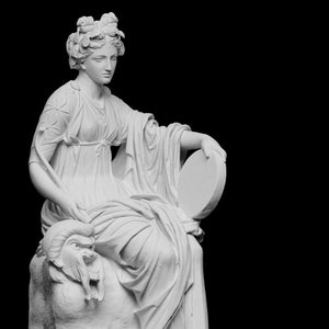 HANDPAINTED Seated Muse, Thalia - RESIN REPLICA