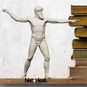 HANDPAINTED - The Artemision Bronze - RESIN REPLICA - Zeus or Poseidon
