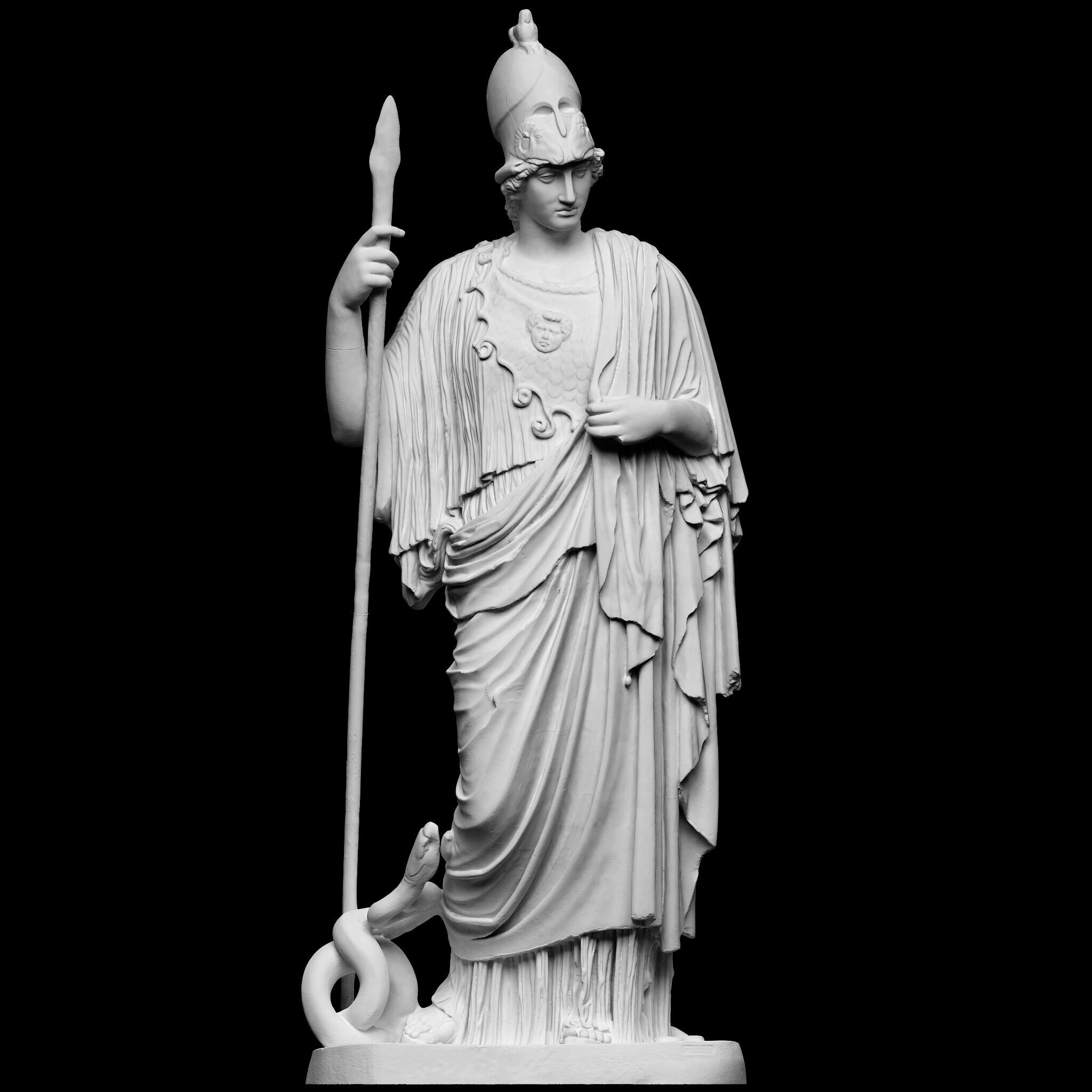 Broche Zibellini 'Athéna Pallas Minerve' Torse Blanc Cassé - Neuf Sans Emballage, Détails Strass Et Perle
