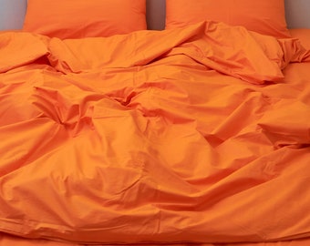 Orange Duvet Cover | 100% Cotton | Single, Double, Queen, King and Custom Sizes | Beautiful Quilt Cover | Premium Duvets with Pillowcases