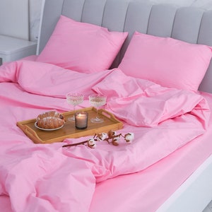 100% Cotton Sheet Set: Solid Color Bedding, Twin XL - King