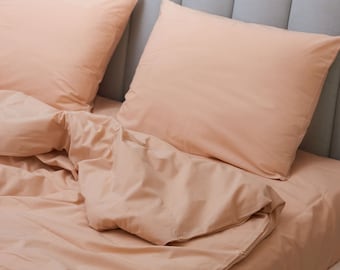 Lenzuolo piano in cotone beige 300TC: da singolo a king size