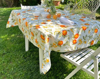 Citrus Tablecloth Vintage tablecloth oilcloth tablecloth waterproof tablecloth spring tablecloth for gift