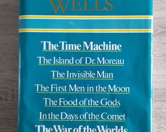 H.G. Wells Komplettes und Ungekürztes Vintage Hardcover Buch 7 Romane in 1