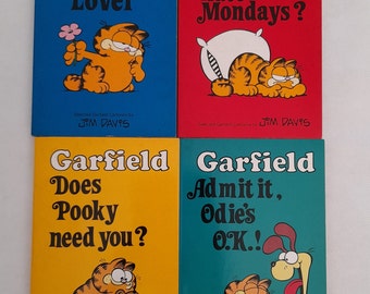 Garfield Vintage Kinder-Taschenbuch-Bundle x 4- Nr. 1, 2, 3, 4, 5 (1985)