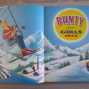 Bunty Das Buch für Mädchen 1973 Vintage U.K Comic Hardcover Jahresbuch Bild 7
