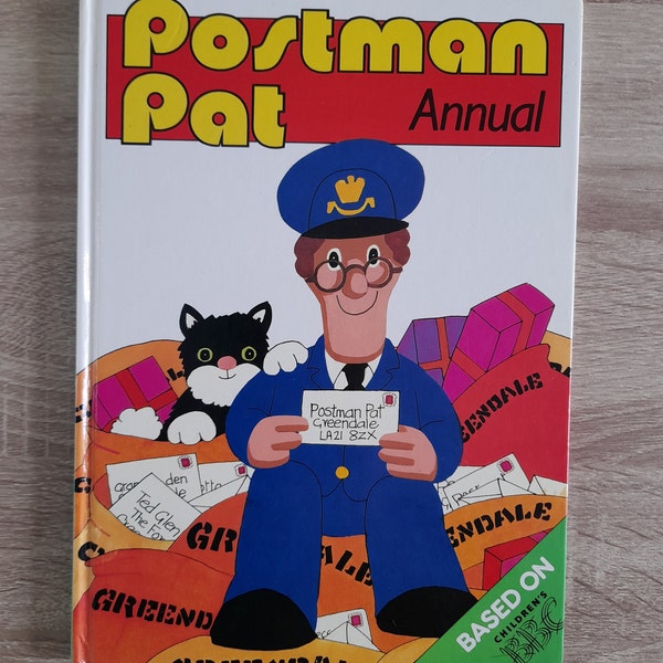 POSTMAN PAT Annual (1989) Vintage Childrens Cartoon Character Television Hardback Book