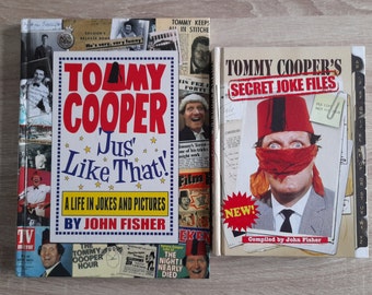 Tommy Cooper Secret Jokes Files/Jus' Like That! Vintage Comedy Hardback x 2