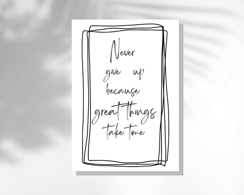 Never Give up Poster Template / Motivational Poster / Office Decoration ...