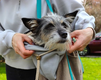 Bolsa de viaje y cuna para perros de diseño para transportar mascotas