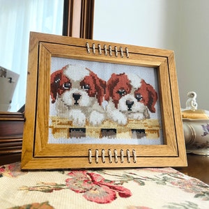 Handcrafted Framed Dog Goblin Art: Whimsical Home Decor Accent