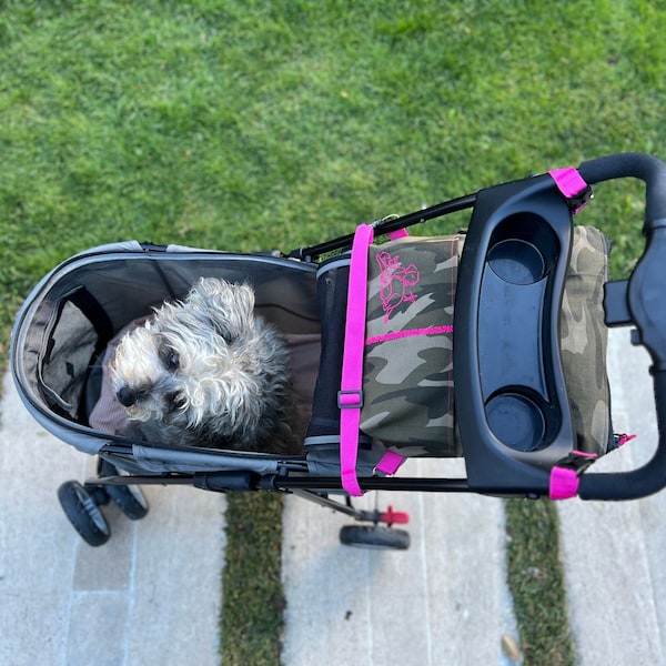 Functional Pet Stroller Organizer Pram Bag with Poop Bag Holder