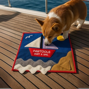 Nautical Snuffle Mat for Dogs - Sniff & Sail Theme