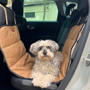 Protector de asiento de coche para perros, tapete de viaje enrollable