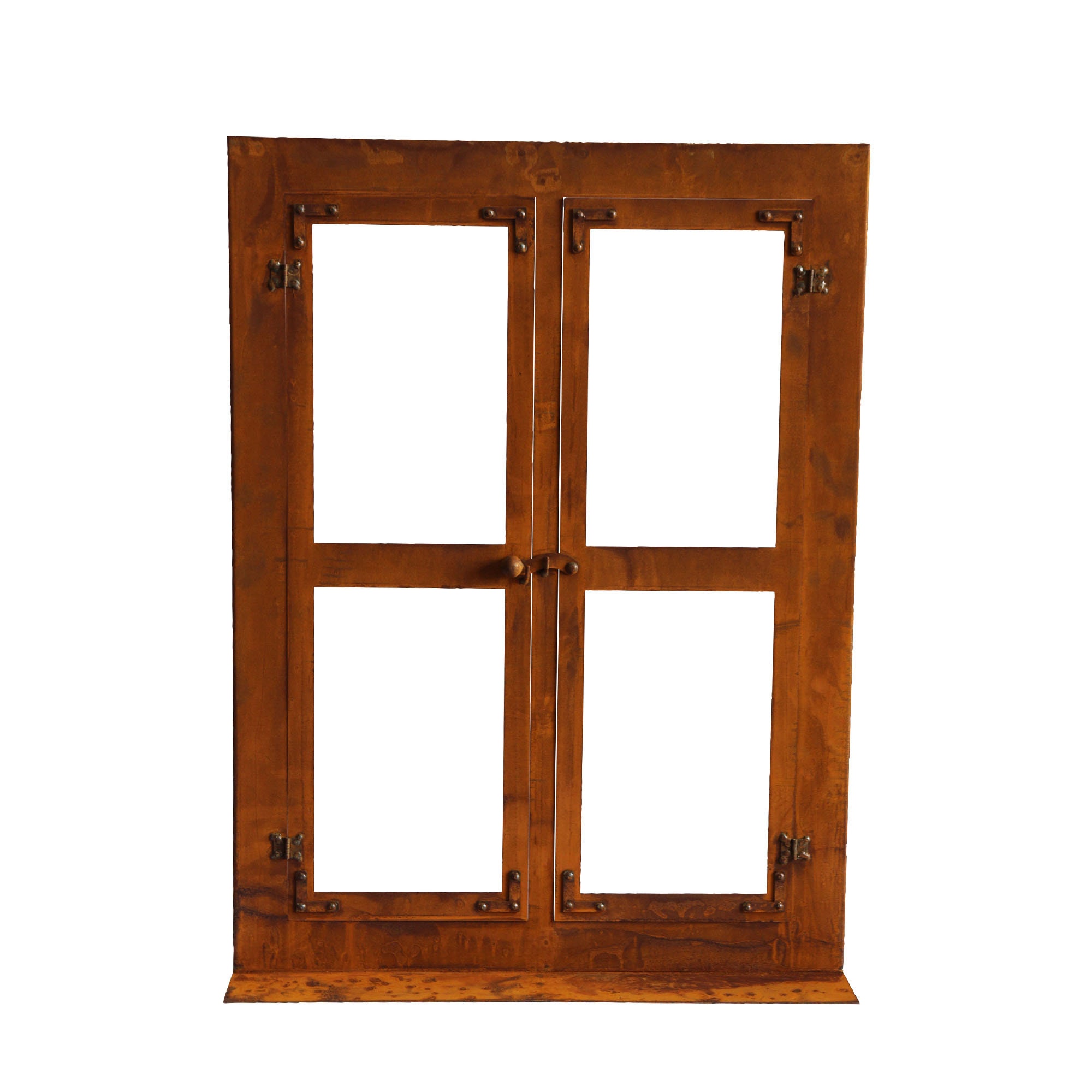 Bornhöft Gartendeko Fenster Aus Metall – Rost-Design, 78x59 Cm, Edelrost