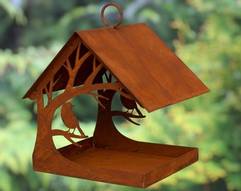 Patina garden decoration lantern bird house garden decoration decorating rusty decoration country house bird feeder feeding station