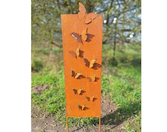 Schild Vlinders Privacyscherm Zegbord Tuinbord Patina Roest Plug-in Rusty Garden Decoration Scherm Tuinstaak Rusty Decoration