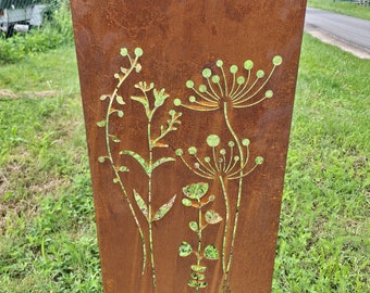 Targa da giardino in ruggine arrugginita, 115 cm, decorazione da giardino