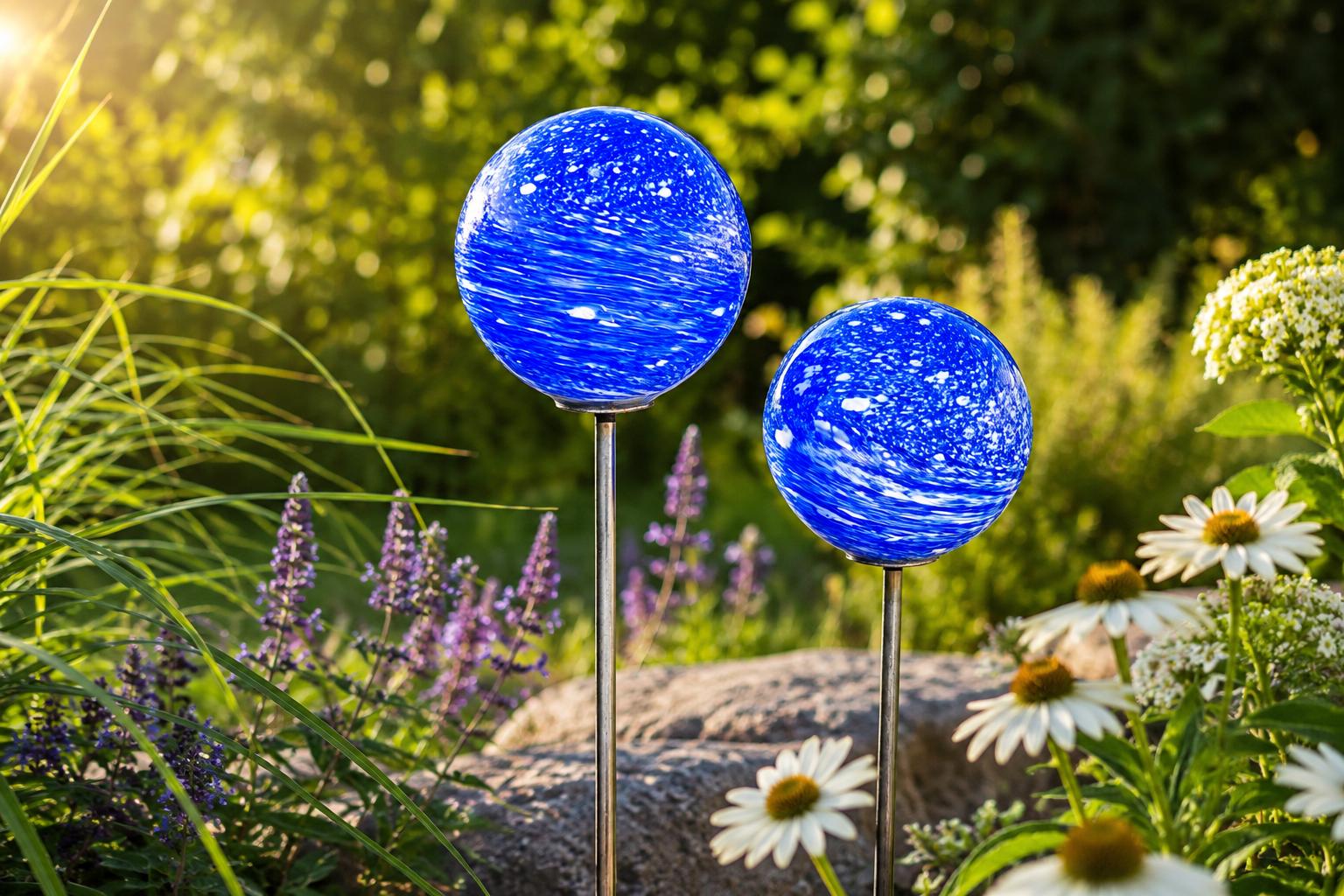 Blue garden ball